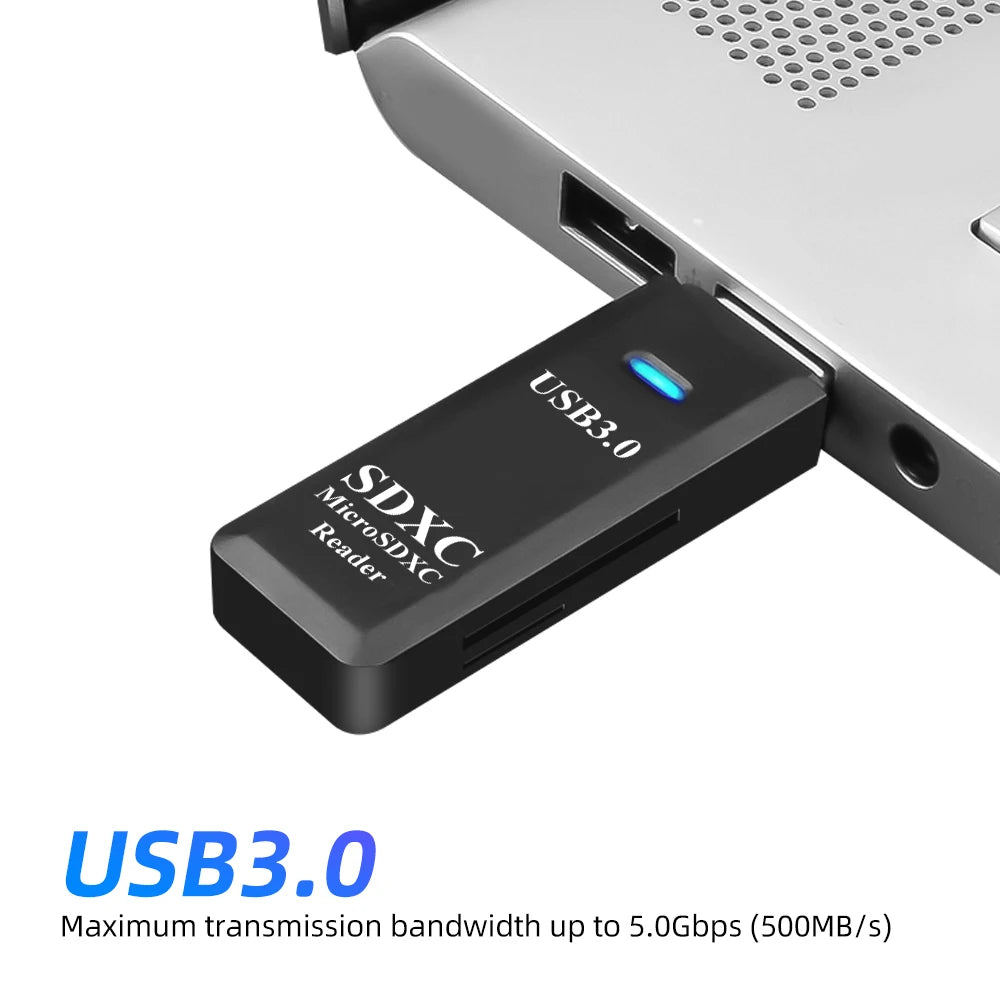 2 IN 1 Card Reader USB 3.0 Micro SD TF Card Memory Reader