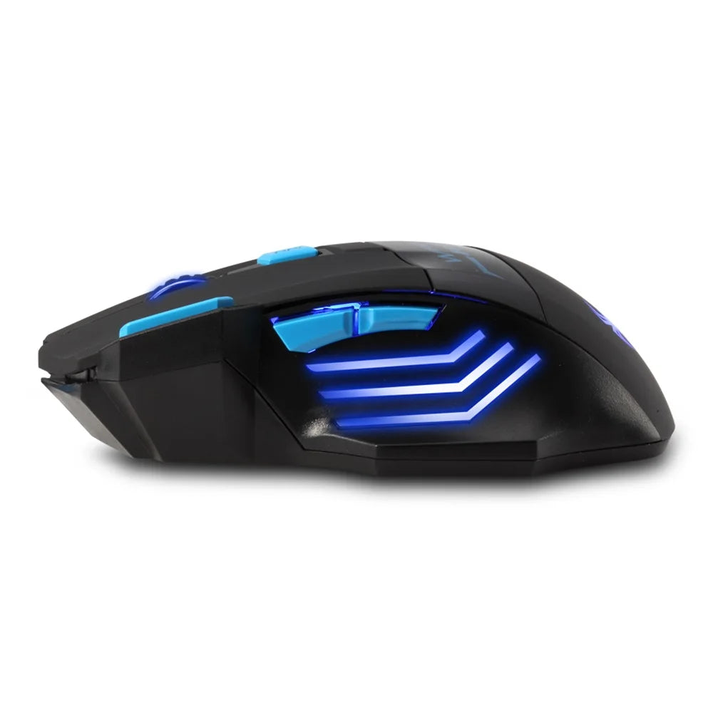 ZELOTES F14 LED Optical Computer Mouse Wireless 2.4G 2400 DPI 7 Buttons Wireless Gaming Mouse Colorful Breathing Lights Mouse