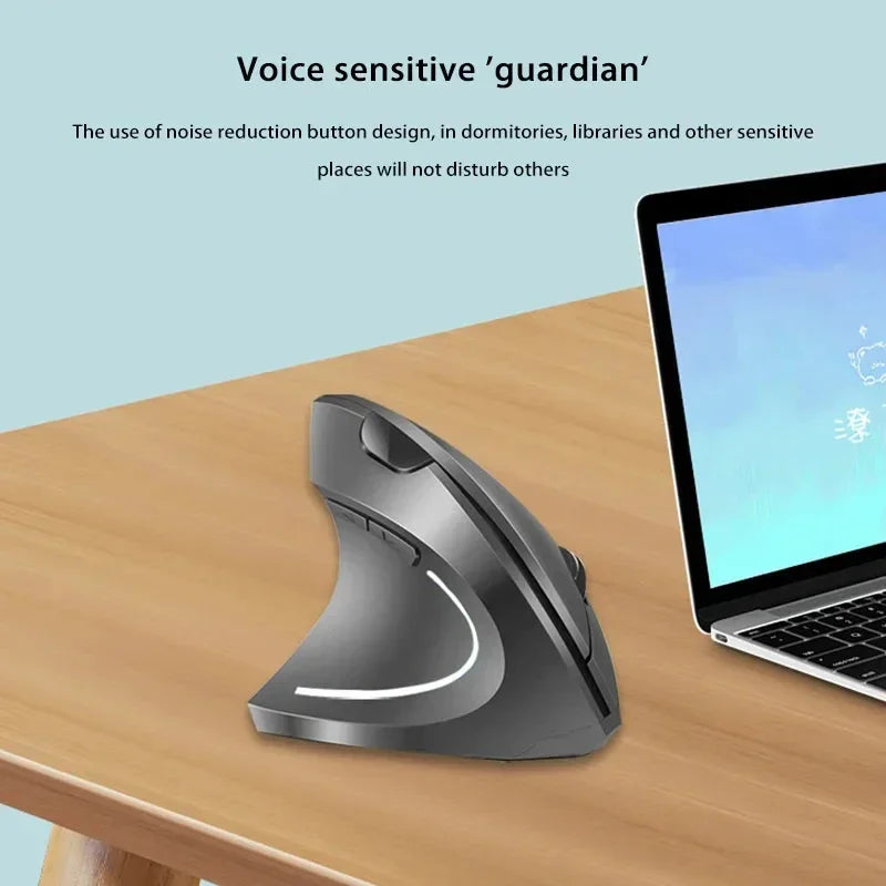 Xiaomi Wireless Bluetooth Vertical Mouse Personalised Side Grip Ergonomic Rechargeable 2.4G Mute Gaming Mouse For PC Computer