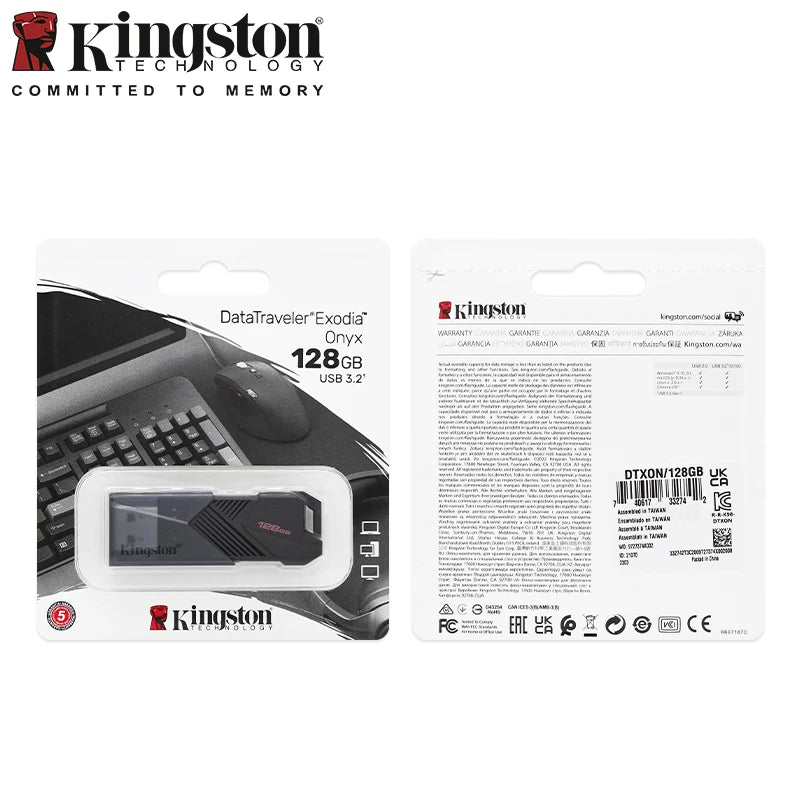 Kingston DataTraveler Exodia Onyx USB Flash Drive 64GB 128GB 256GB USB 3.2