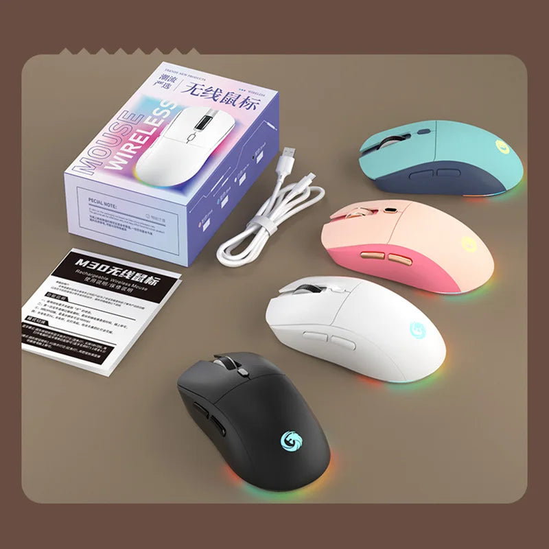 Xiaomi MIJIA 2 Model Wireless Gaming Mouse Hype-Speed 1600DPI 2.4GHz Ultra-Light  Gamer Mouse Rechargeable Bright Taillight New