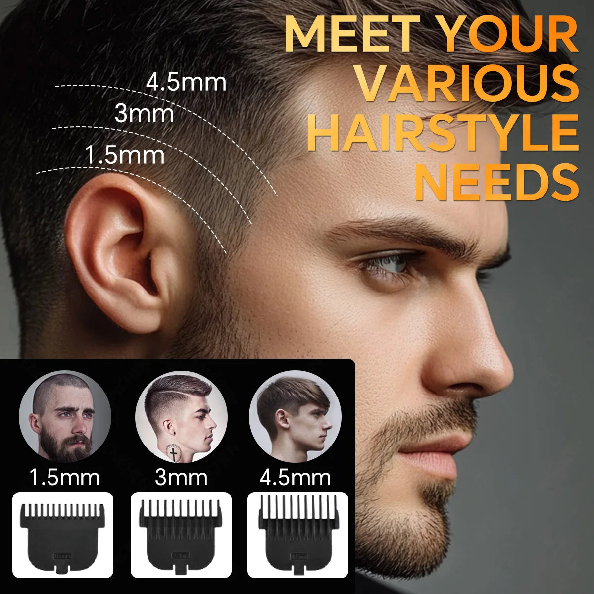 ENCHEN GoldStone 1 Hair Clipper Professional Electric Hair Trimmer for Men Lightweight Quiet Running Adjustable Taper Control