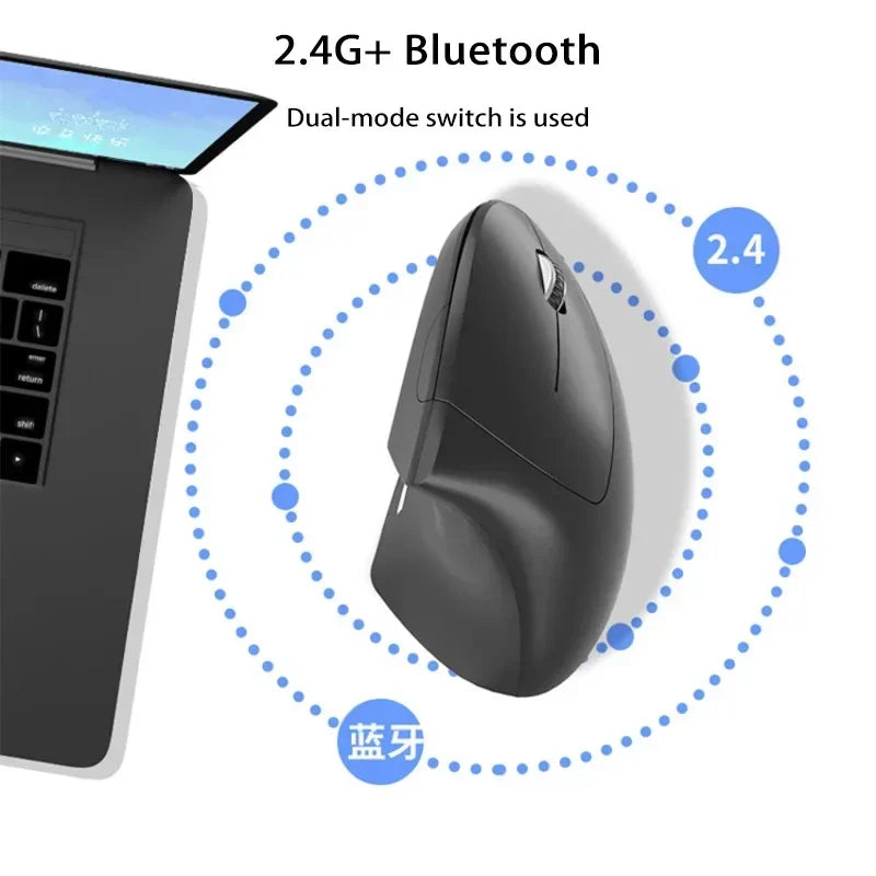 Xiaomi Wireless Bluetooth Vertical Mouse Personalised Side Grip Ergonomic Rechargeable 2.4G Mute Gaming Mouse For PC Computer