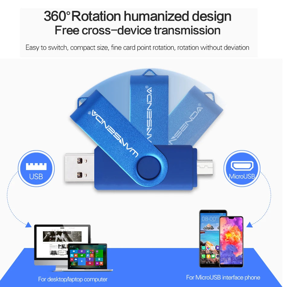 WANSENDA USB 3.0 Flash Drive 8GB 16GB 32GB 64GB 256GB