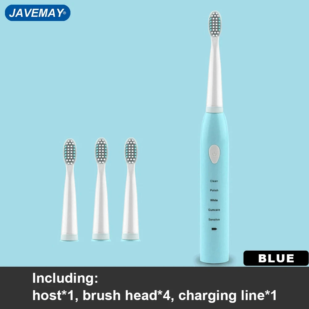 Powerful Ultrasonic Electric Toothbrush USB Charge Rechargeable Tooth Brush