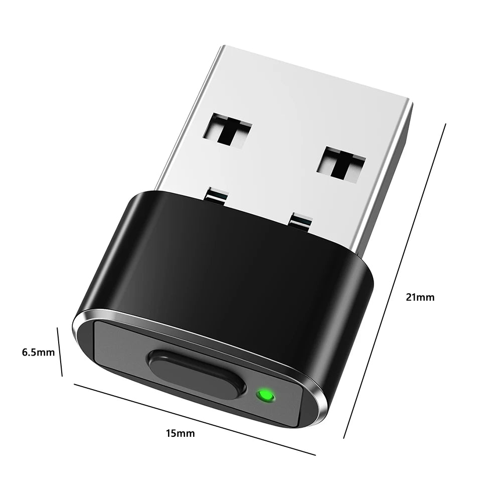 Mini Mouse Jiggler USB Port Shaker Wiggler Undetectable Automatic Mover For Laptop Keeps Computer Awake Simulate Mouse Movement