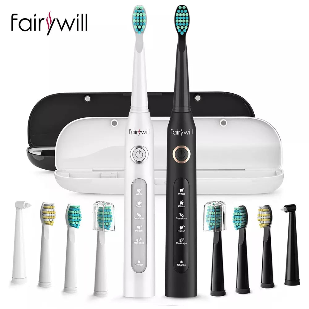 Fairywill Sonic Electric Toothbrush FW-D7 Set USB Charge Toothbrushes
